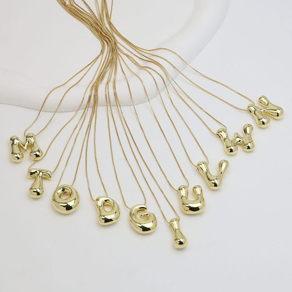Креативное ожерелье с подвеско – обзор и цена Initial Letter Necklace 18K Gold