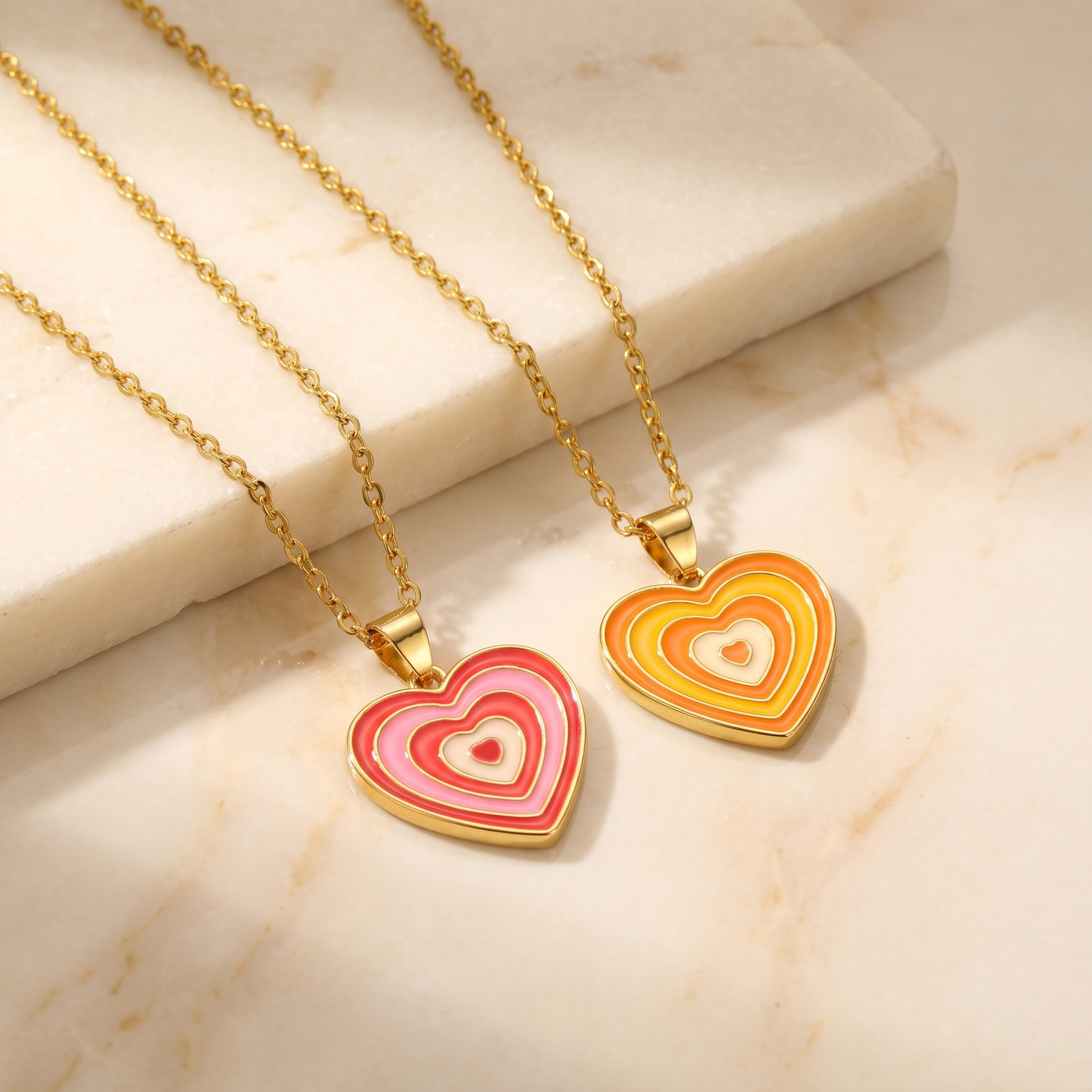 Ожерелье с эмалевым кулоном в  – обзор и цена Layered Pendant Necklace Aesthetic
