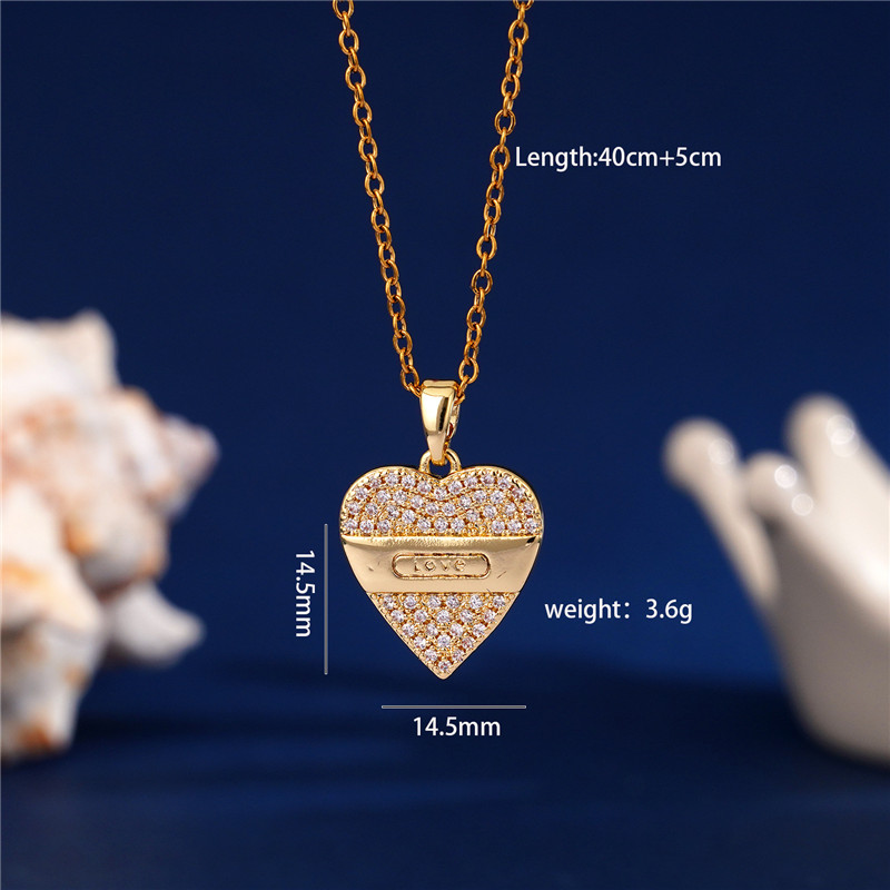Легкий роскошный медальон с кр – обзор и цена Heart Locket Necklace Photo
