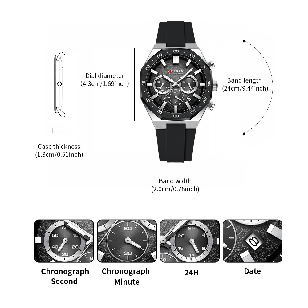 Мужские спортивные часы CURREN – обзор и цена Watch Accessories