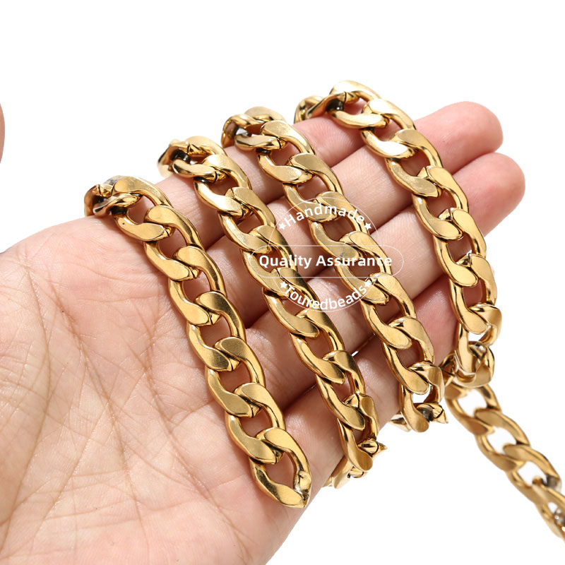 1 м Золото Тон 12 мм Ширина тя – обзор и цена Cuban Link Chain 12Mm