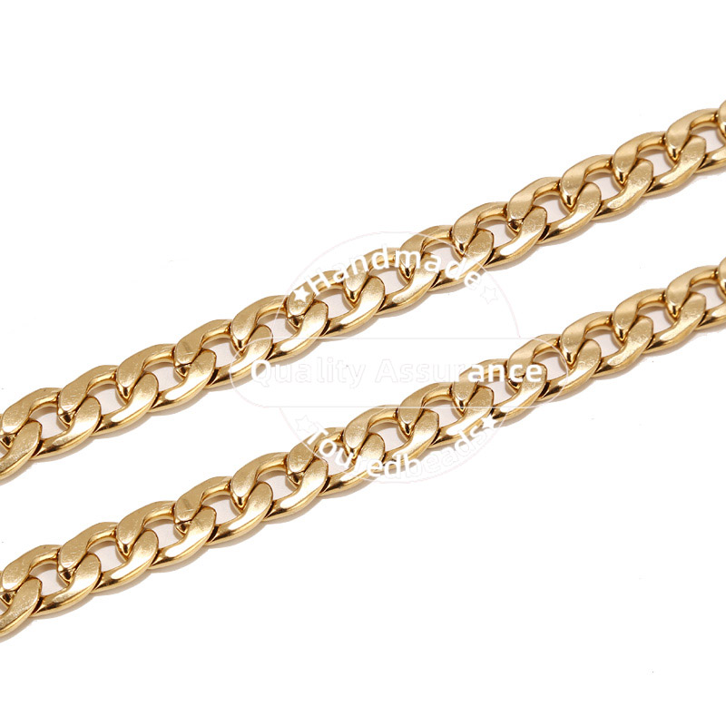 1 м Золото Тон 12 мм Ширина тя – обзор и цена Cuban Link Chain 12Mm