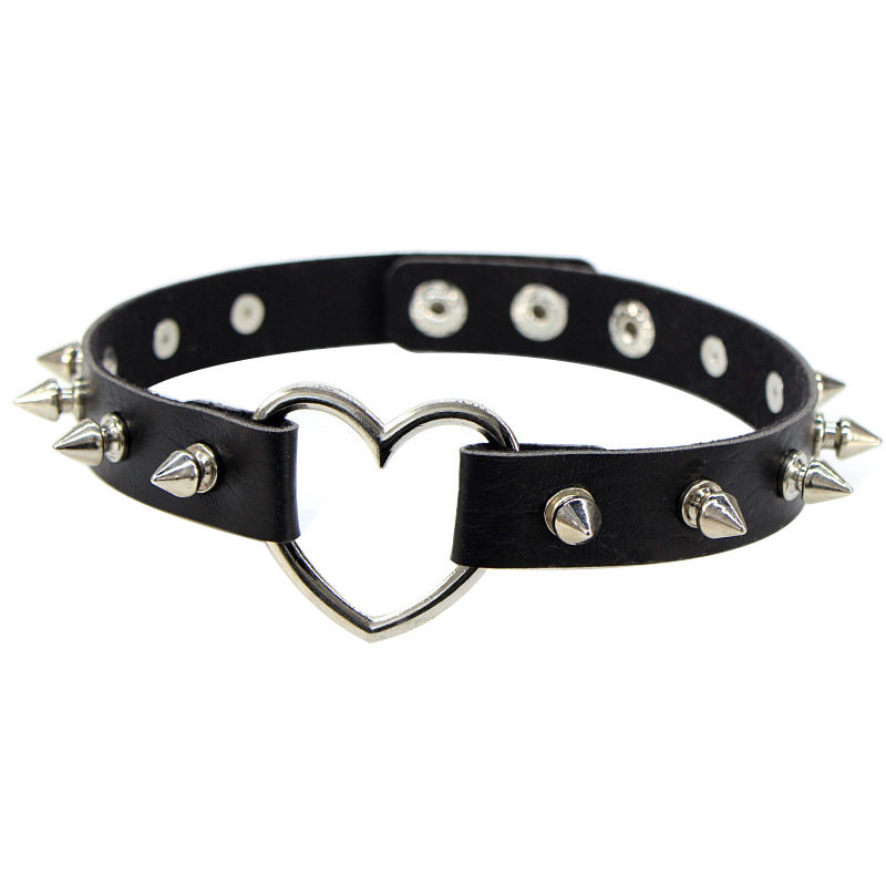Сексуальное кожаное колье-чоке – обзор и цена Goth Punk Spike Choker