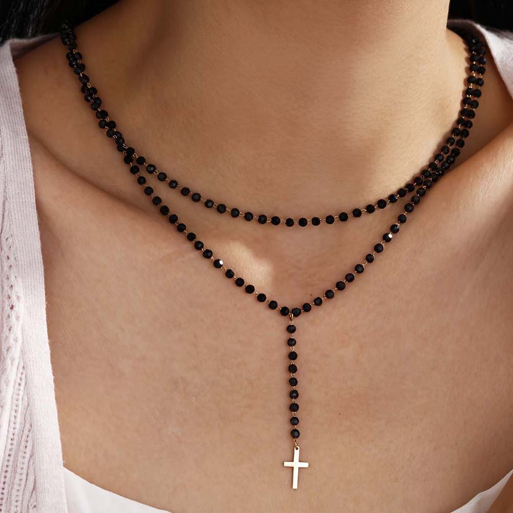 Готическое двухслойное черное  – обзор и цена Layered Pendant Necklace Aesthetic