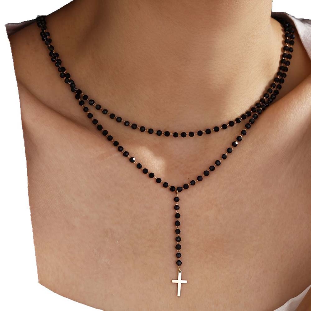 Готическое двухслойное черное  – обзор и цена Layered Pendant Necklace Aesthetic