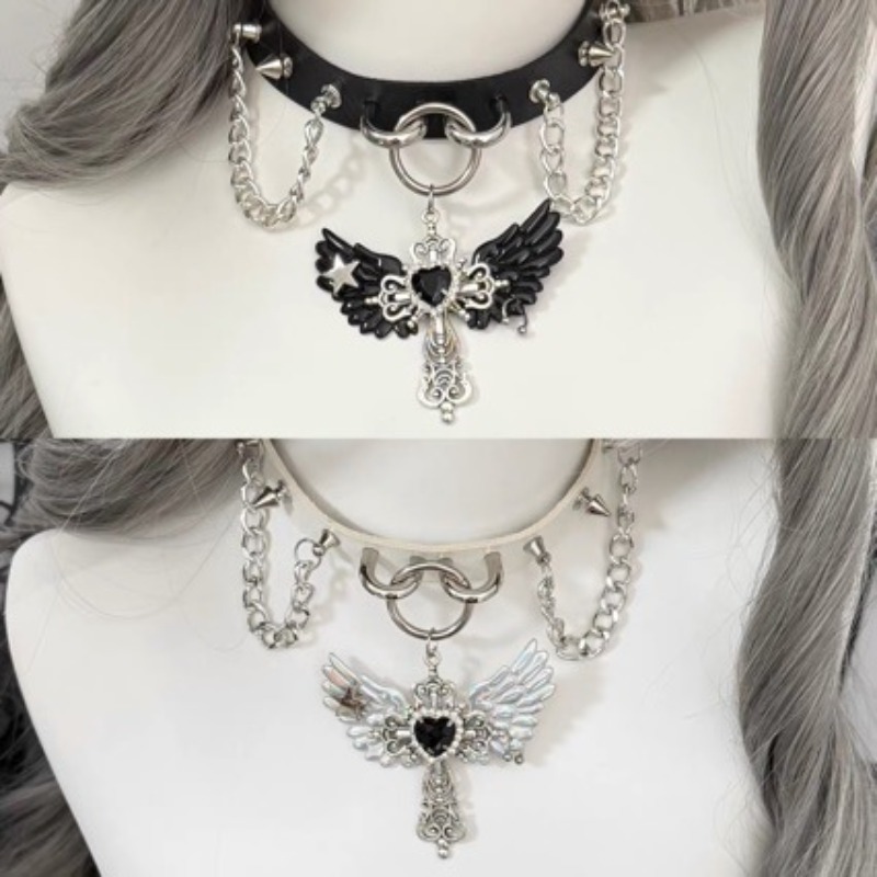 Кулон в виде креста с крыльями – обзор и цена Layered Pendant Necklace Aesthetic