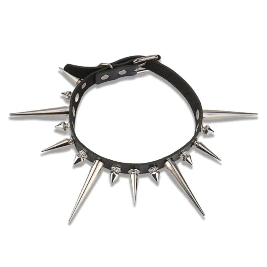 Готическое длинное колье с шип – обзор и цена Goth Punk Spike Choker