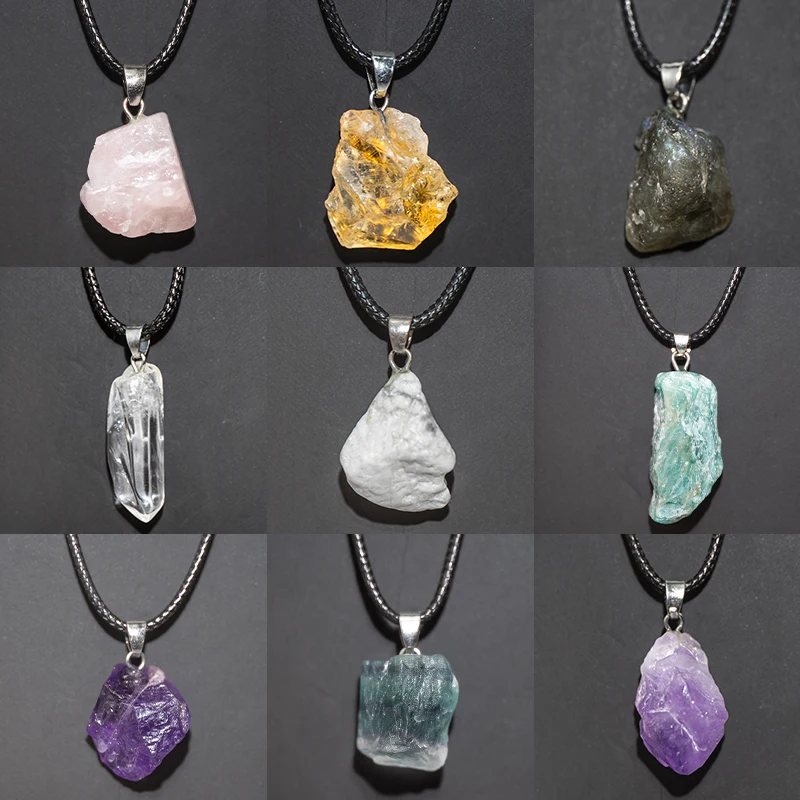 Ожерелье с натуральными аметис – обзор и цена Crystal Pendant Necklace Natural Stone