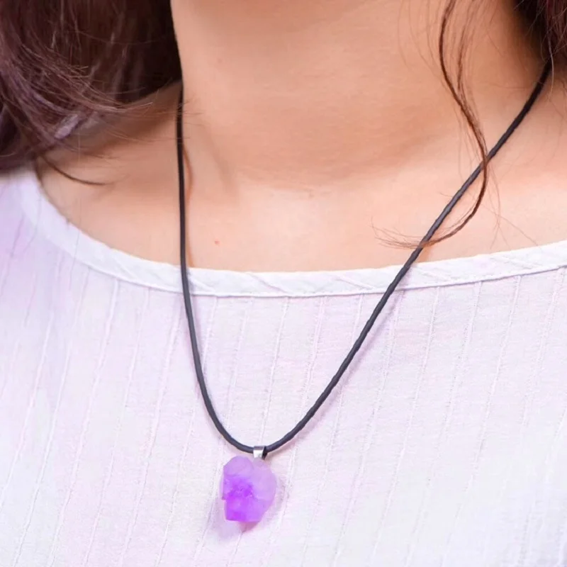 Ожерелье с натуральными аметис – обзор и цена Crystal Pendant Necklace Natural Stone