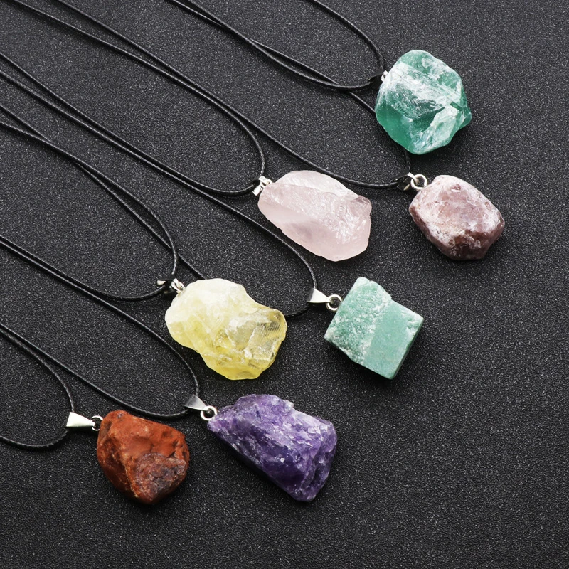 Ожерелье с натуральными аметис – обзор и цена Crystal Pendant Necklace Natural Stone