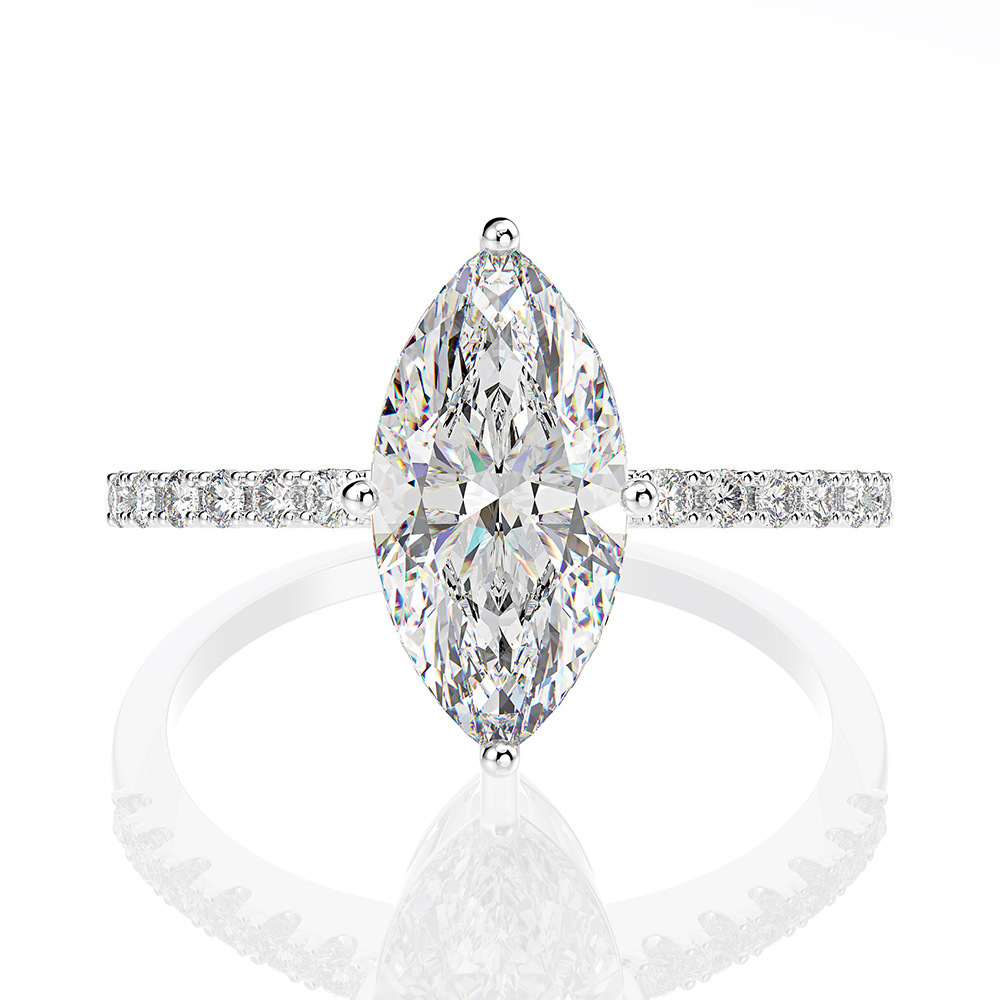 Роскошные обручальные кольца и – обзор и цена Moissanite Engagement Ring 1 Carat