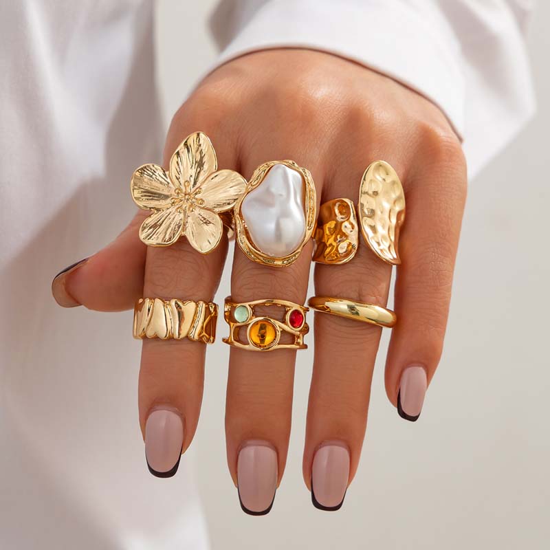 Набор из 6 винтажных металличе – обзор и цена Vintage Punk Knuckle Rings Set