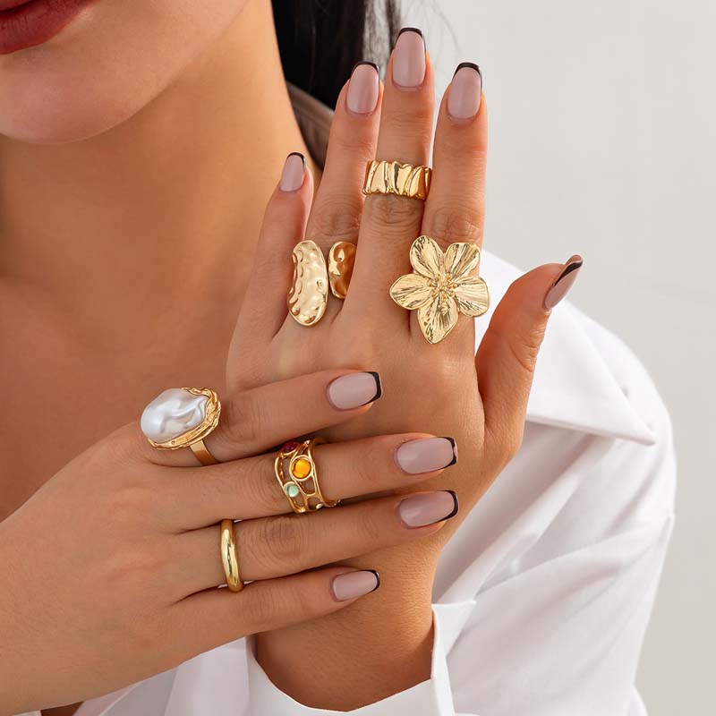 Набор из 6 винтажных металличе – обзор и цена Vintage Punk Knuckle Rings Set