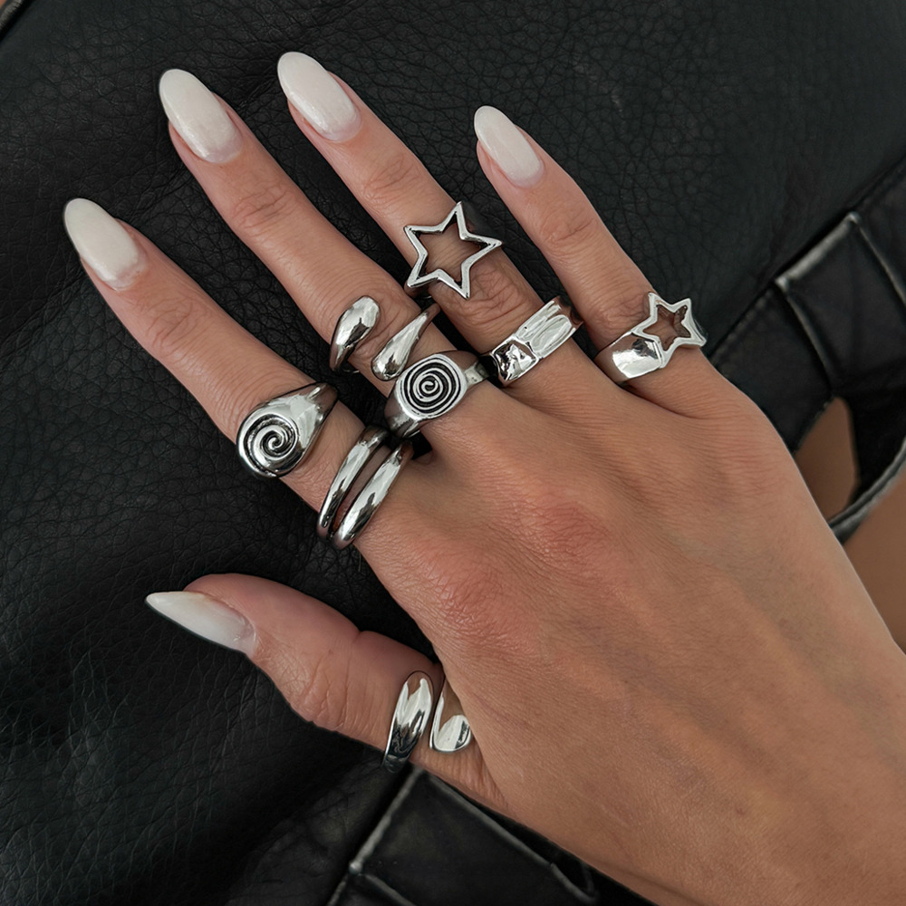 Комплект из 8 колец Ingemark:  – обзор и цена Vintage Punk Knuckle Rings Set