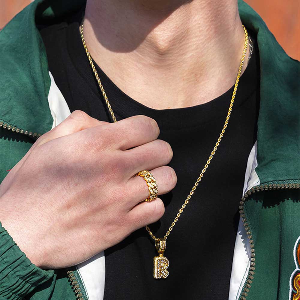 Настоящие 18K позолоченные ини – обзор и цена Initial Letter Necklace 18K Gold