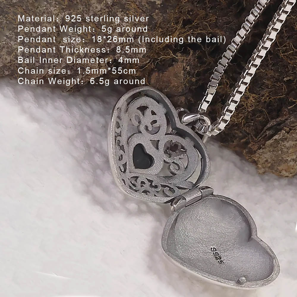 Открывающийся медальон из стер – обзор и цена Heart Locket Necklace Photo